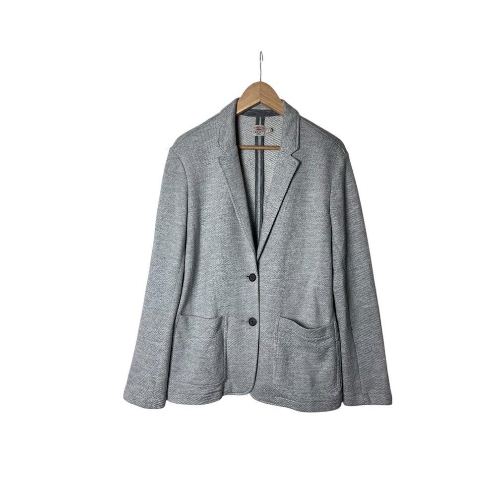Faherty Light Gray Knit Blazer